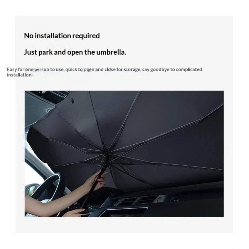 Car Umbrella Windshield Sunshade Foldable UV Block for Front Window Vehicles Sun Heat Shielding for All Sizes