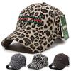 Весенняя бейсболка с леопардовым принтом, детская бейсболка из ретро-стиранного денима, мужская бейсболка с вышитыми буквами и персонализированной надписью