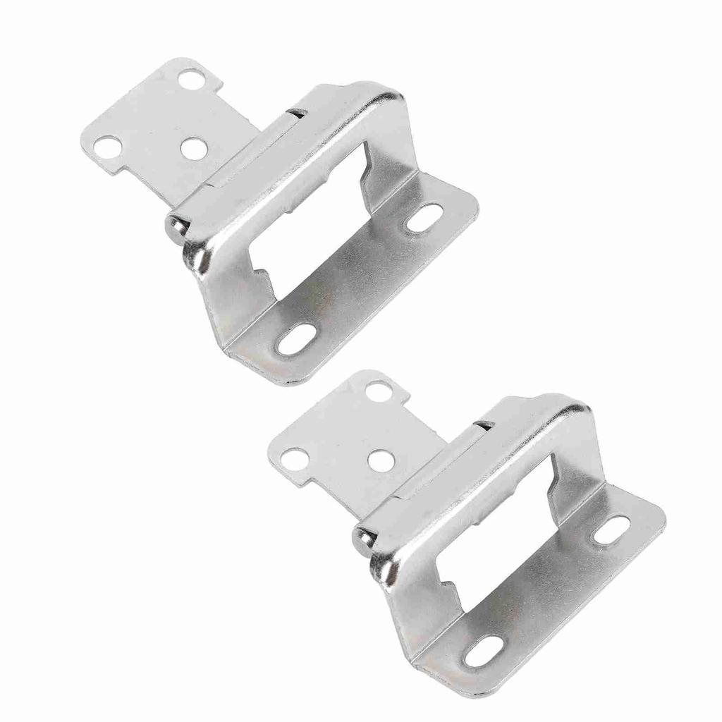 2Pcs Self Closing Cabinet Hinge 1 2in Enhanced Safety Steel Semi Wrap Overlay Cupboard Door Hinge for Kitchen Bathroom