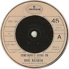 7-дюймовая пластинка BABE RAINBOW - Something's Going On 6007160 Mercury 1977 UK Поп Б/У