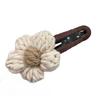 Yousheng Women Hair Clip Hand-Woven Knitting Flower Decor Hair Pin with Soft Yarn Multi-Purpose Hairpin Hair Accessories