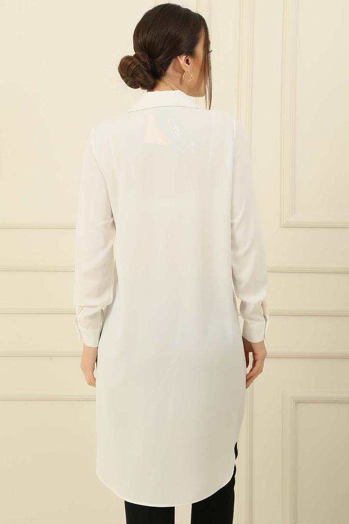 Рубашка-туника Charmia с ложными карманами и пуговицами спереди