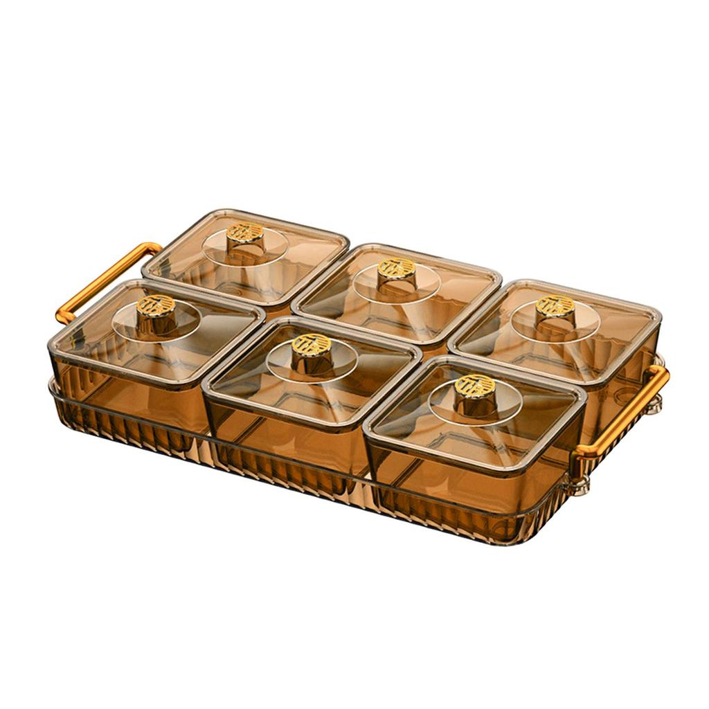 Съемная тарелка для закусок, переносной поднос для сухофруктов, коробка для хранения конфет, поднос для закусок с фруктами, раздельные сервировочные блюда, долговечные