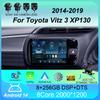 Автомобильное радио Android 14 Carplay для Toyota Vitz 3 XP130 2014 2015 2016 2017 2018 2019 Мультимедиа Видео Плеер Навигация GPS Стерео