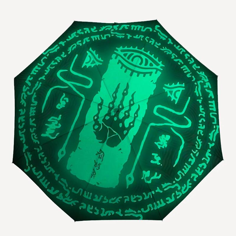 Автоматический складной зонт Legend of Zelda с прочным железным каркасом, портативный компактный дорожный зонт для всесезонного использования Вечеринки006