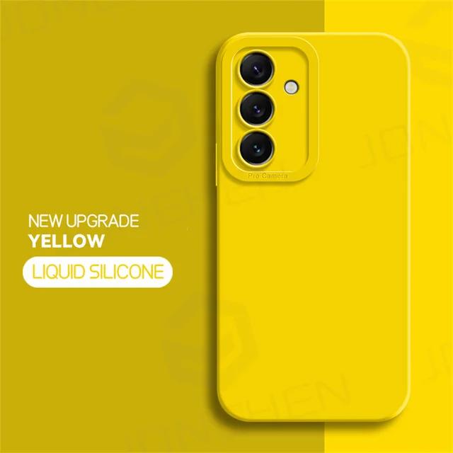 Оригинальный противоударный чехол из жидкого силикона для Samsung Galaxy S22 Plus S23 S24 Ultra A52 A53 A54 A55, квадратный бампер, тонкая задняя крышка