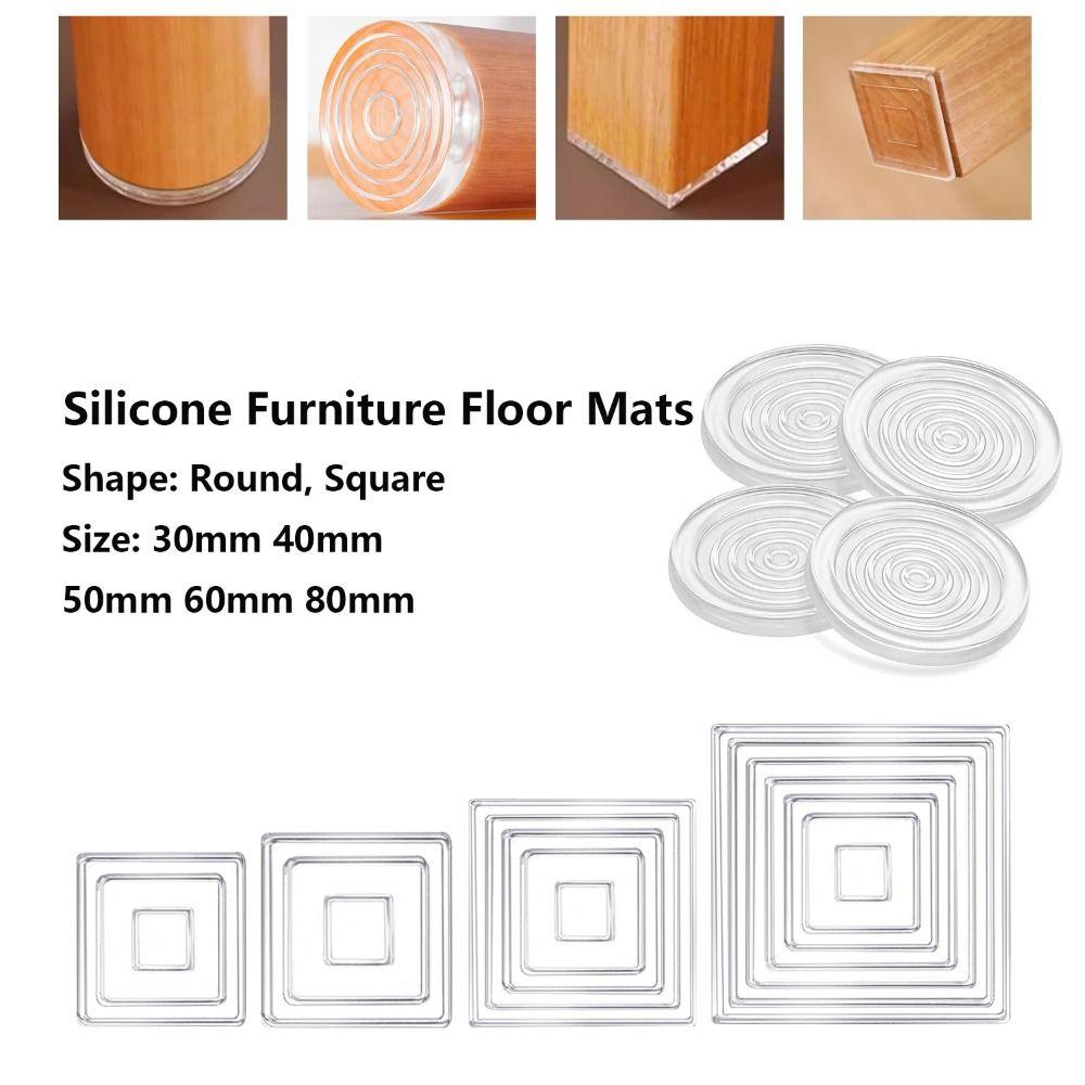 4pcs Portable Self Adhesive Furniture Pads Shock-Absorbent Multi-functional Feet Pad Non-Slip Ccutting board feet Appliances