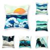 45x45cm Abstract Art Geometric Mountain Sunset Octopus Creative Pillow Cover Sofa Office Seat Cushion Home Decoration