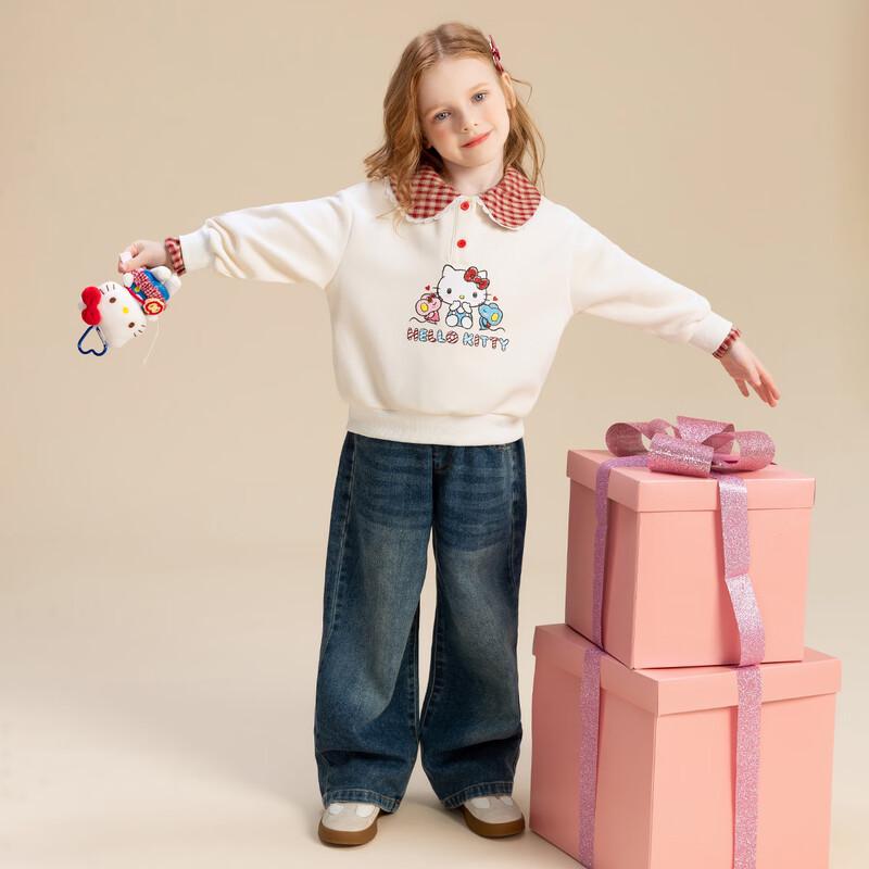 Hello Kitty Клетчатая толстовка с лацканами для девочек