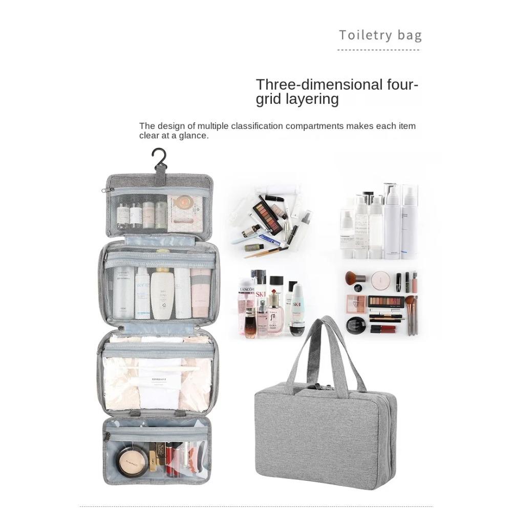 Travel Foldable Toilet Storage Bag Waterproof Hanging Makeup Bags Women Portable Cosmetic Storage Bag Travel Essential Wash Bag