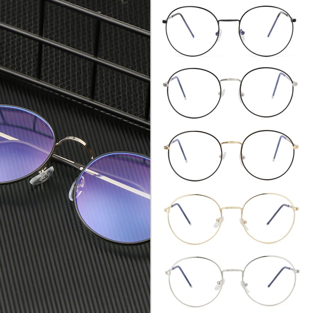 Vintage Round Ultra Light Frame Anti-Blue Light Eyeglasses Metal Glasses Eyeglasses Protection