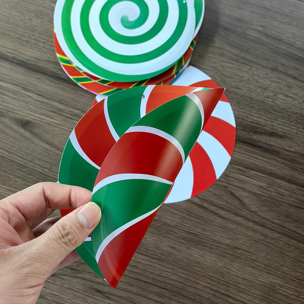 Уличные Рождественские Украшения Двусторонние Подвесные Украшения Пластиковый Декор для Рождественской Елки для Дома и Двора Праздничный