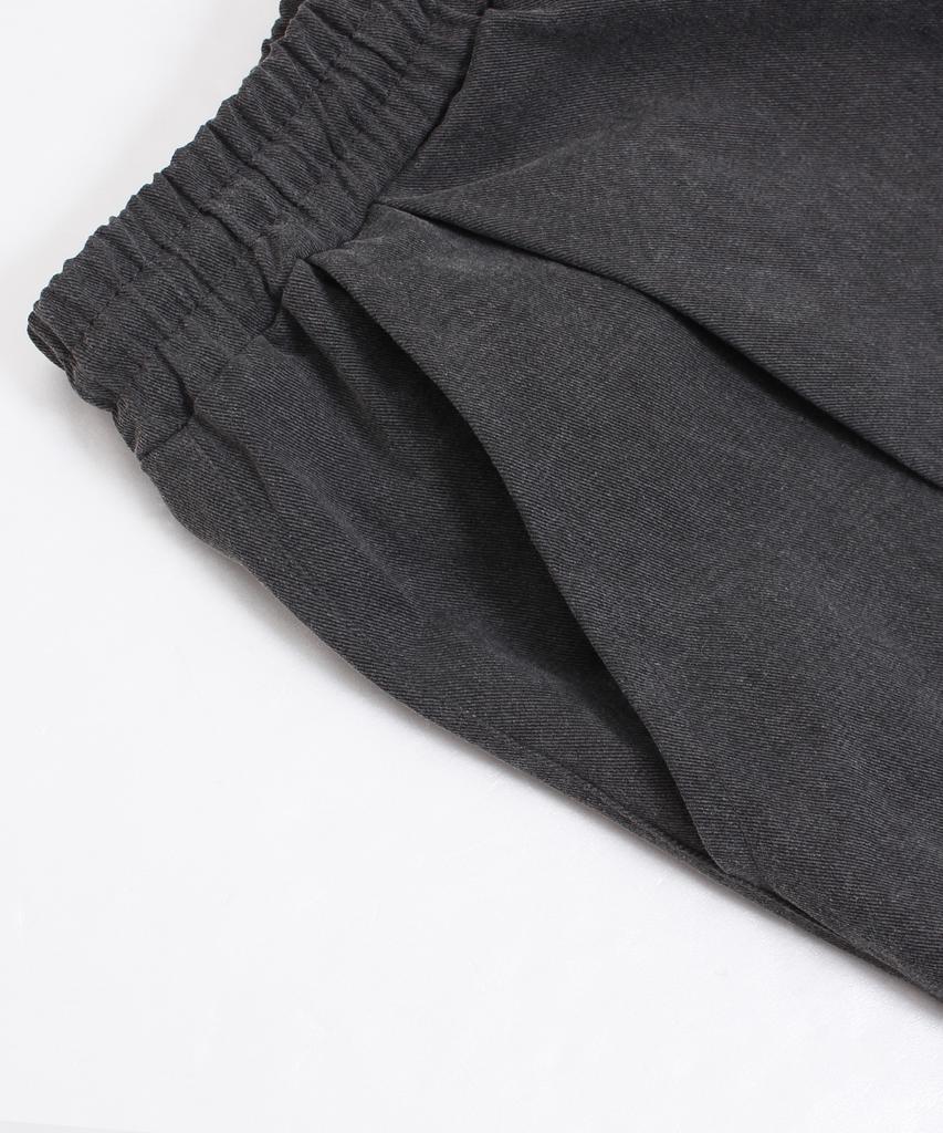 CAMEL WORK Wide Cotton Parachute Pants (Pigment Charcoal)