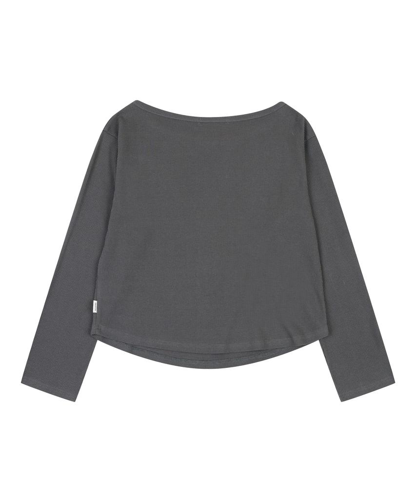 ORDINARY HOLIDAY Off-Shoulder Loose Fit Set-Up [Charcoal]