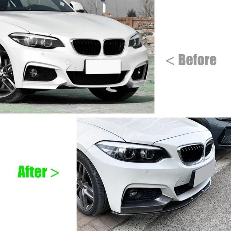 Front Bumper Lip Splitter For BMW 2 Series F22 F23 M235i M240i 220i 228i 230i M-Sport 2014-2021 Front Spoiler Body Kits