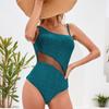 Yozgi bir qismli ayollar ochiq orqali yuqori bel bikini ayol suzish xonimlari push up suzish kiyimi