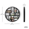 Umbra LUNA Photo Frame, Black, 9-Panel, Multi-Plate Photo Display