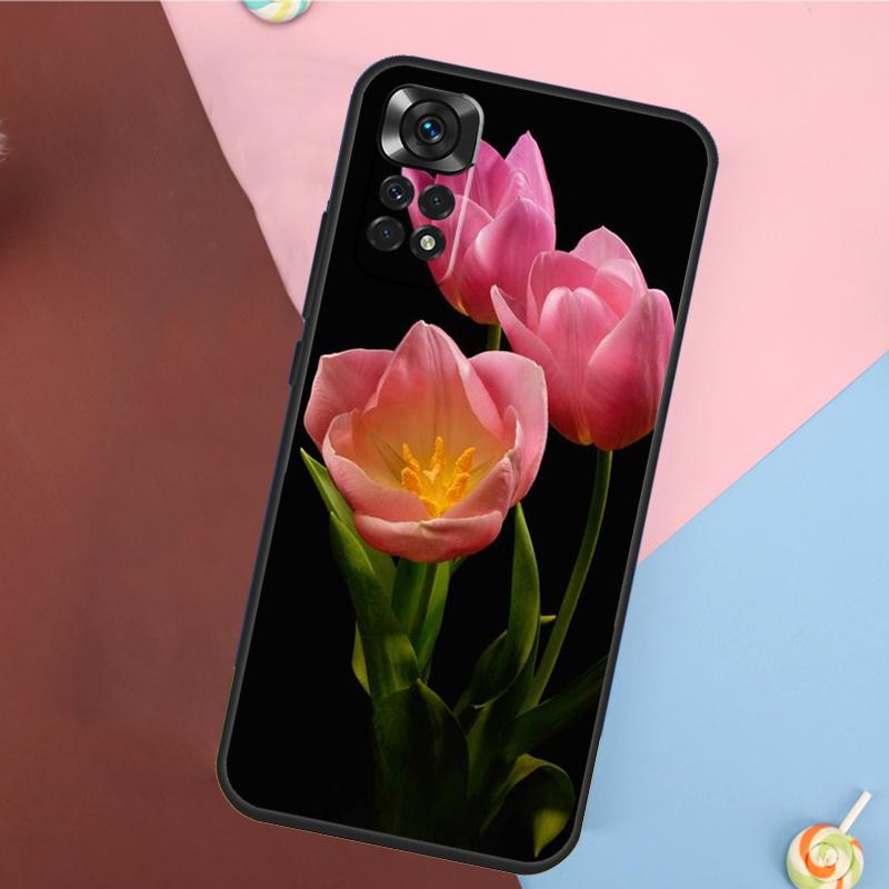 Чехол-цветок тюльпана для Xiaomi Redmi Note 13 14 Pro 12 11 9 10 9S 10S 11S 12S Redmi 14C 10C 12C 13C