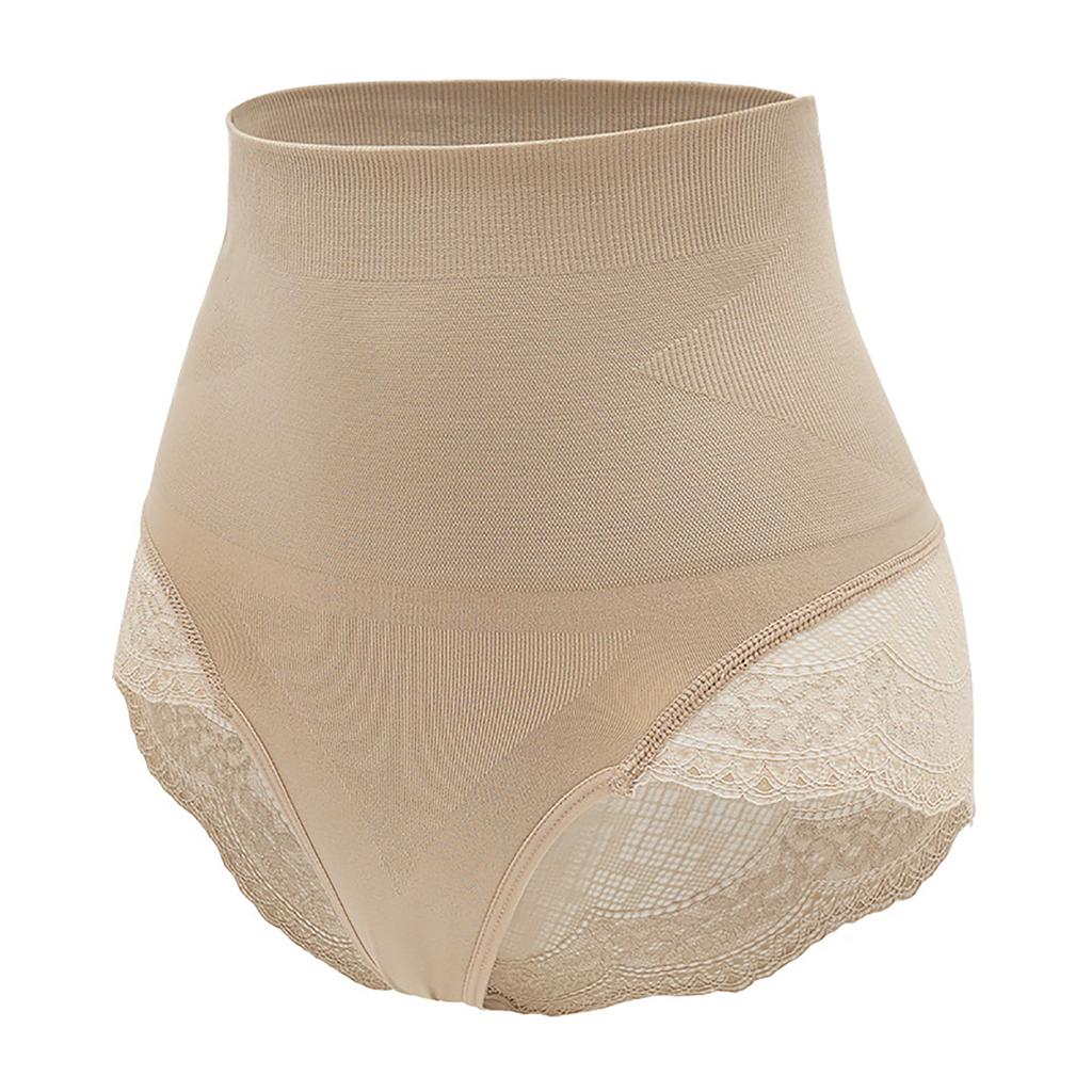 Женское утягивающее нижнее белье с высокой талией, утягивающие трусики с высокой посадкой, бесшовные сексуальные кружевные трусы, женские утягивающие трусы, корректирующее белье