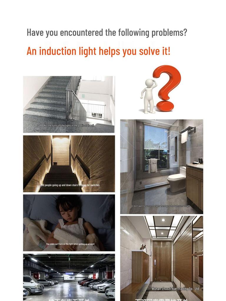 Умный радарный датчик Светодиодная лампа высокой яркости для коридоров, лестничных клеток и гаражей