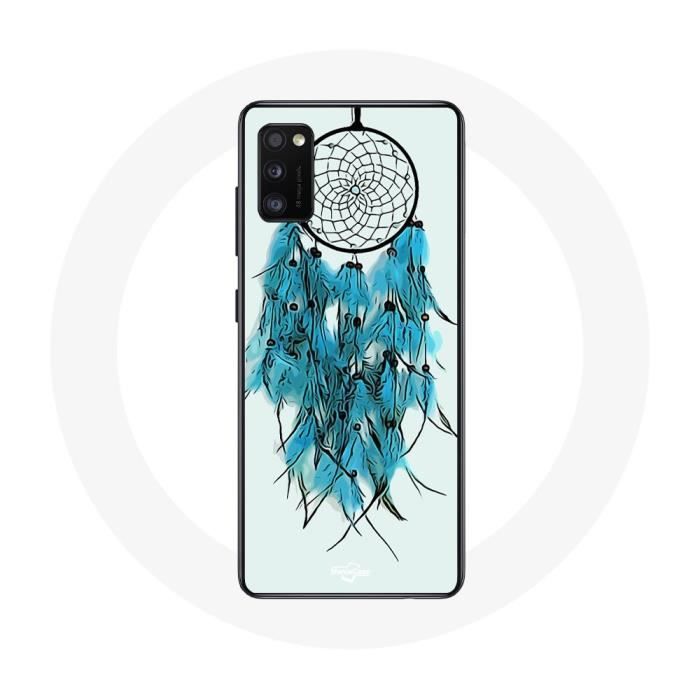 Coque pour Oppo A16 Attrape Rêve Bleu Fond Blanc