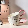 Милый маленький медведь кролик керамические кружки ручной работы нестандартные кофейные чашки молочная чашка для детей чашка для завтрака овсянка креативный подарок