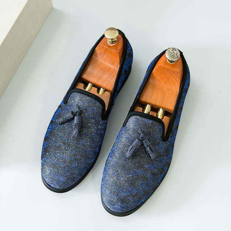 Модные горячо продаваемые мужские лоферы на плоской подошве Европа Америка Роскошные золотые туфли для банкета высокого класса Мужская деловая повседневная обувь