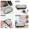 Pen Case Roomy Interior Easy Open Zipper Durable 300D Polyester with Mesh Pocket Removable Divider and Pen Slots for Classroom Use