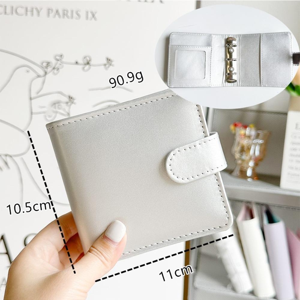 Новый ПУ Фотоальбом Серебристый Цвет На Разъемных Листах Держатель Фотокарточек Устойчивый к Износу Водонепроницаемый Держатель Карточек для Идола Маленькая Карточка