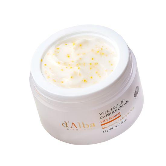 d'Alba Vita Toning Capsule Cream Brightening Vitamin Capsule Moisturizing Face Cream 55g