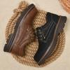 Fashion Men's Outdoor Sports Casual Hiking Genuine Leather Shoes Fashionable Men's Comfortable Lace Up Casual Walking High-quality Shoes