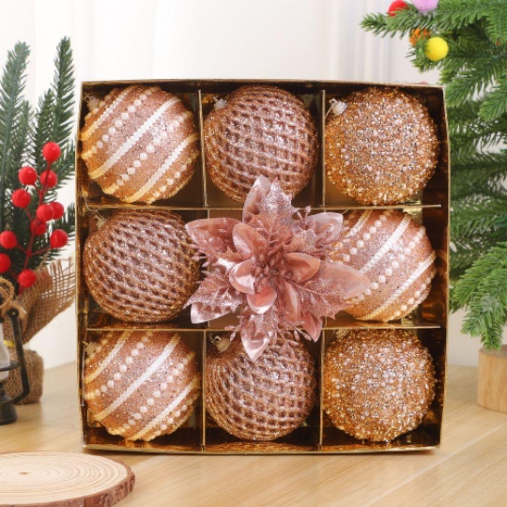 Xmas Baubles Christmas Ball Set 8cm Xmas Ornament Ball Creative Xmas Tree Hanging Pendant