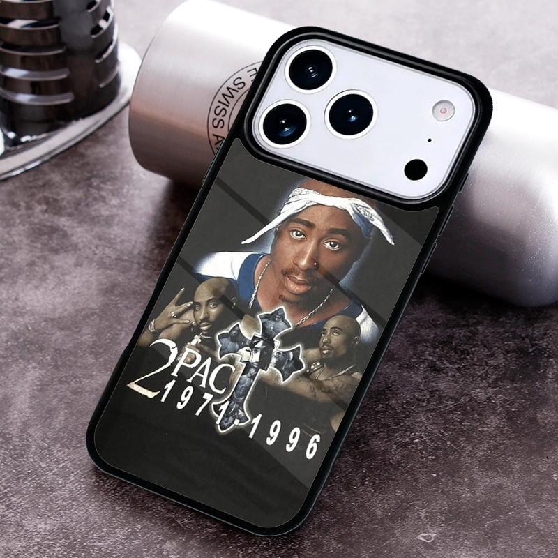Чехол для телефона с изображением рэпера 2pac, певца Tupac для iPhone 17 16 15 Pro Max Air 14 13 12 11 Plus, противоударный чехол Capa
