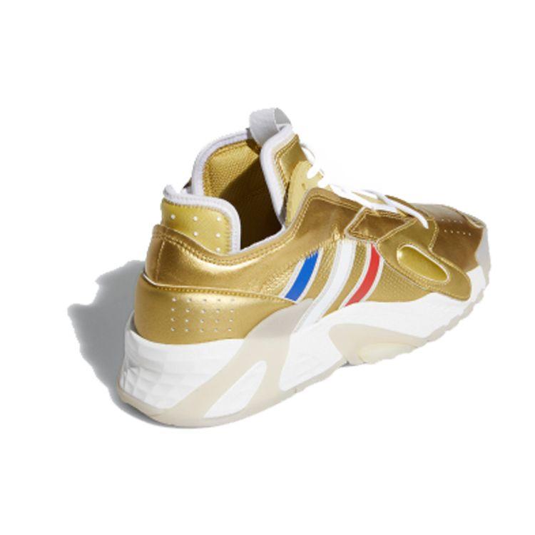 adidas Originals Streetball Удобные Универсальные Амортизирующие Прочные Низкие Баскетбольные Кроссовки Мужские Кроссовки Золотой Синий Красный FW0656