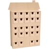 Wooden Advent Calendar To Decorate - Building - ARTEMIO - 36 X 8.5 X 50 Cm - White - Mixed - 3 Years and Over