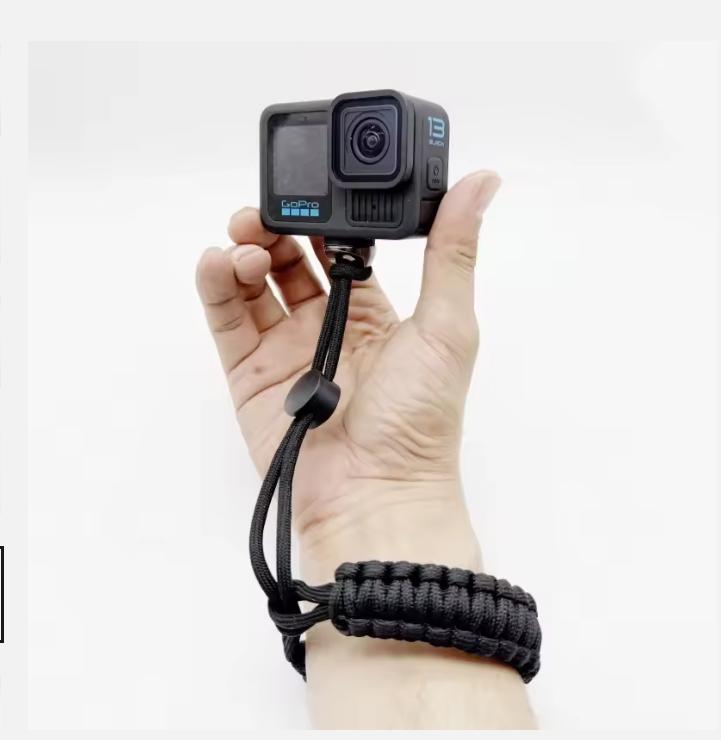 2025 Для аксессуаров Gopro 13 ремешок на запястье плетеный против потери + 1/4 винт ручной для GoPro Hero 12 11 10 9 DJI OSMO Action 5 4 Insta360 X4