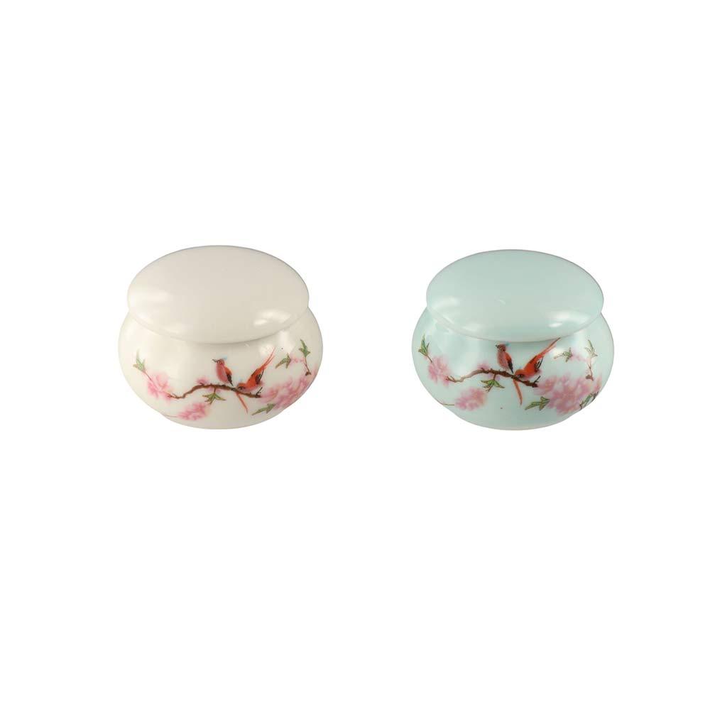 Small Glaze Ceramic Jars Mini Powder Ointment Cans Light Weight Rouge Cosmetics Dispenser Men