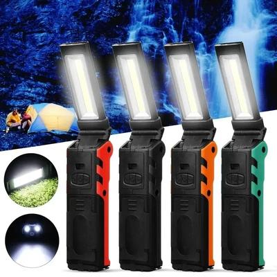Диммируемый светодиодный рабочий фонарь COB, перезаряжаемый через USB, с магнитом и крючком, Power Bank, инспекционная лампа для ремонта автомобиля, кемпинга