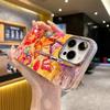 Applicable To IPhone16 Oil Painting Rose Mobile Phone Case Apple 15Pro Flash Powder Lens Film Stand 14 Protective Cover