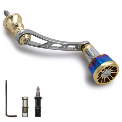 Ручка катушки HEIGHTEN 56 мм для универсальной спиннинговой катушки SHIMANO DAIWA Arch Engine (Золото и бронза) (263)