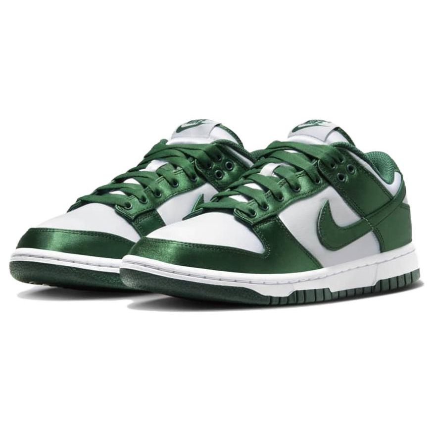Nike Dunk Low Satin Green Женские кроссовки White Team-Green DX5931-100
