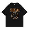 Классическая ретро футболка группы Nirvana мужская с коротким рукавом летняя в панк-стиле однотонная свободного кроя повседневная дышащая футболка