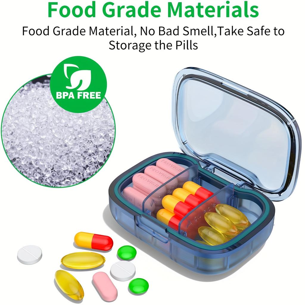2 шт. 3 отделения маленькая таблетка коробка влагостойкий дорожный органайзер для таблеток портативный футляр для лекарств витамины