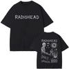 Rock Band Radiohead 2026 Тур Футболка Мужская Женская Мода Мультяшная Уличная Одежда Мужская Повседневная Винтажная Чистый Хлопок Футболка Подарок для Фанатов
