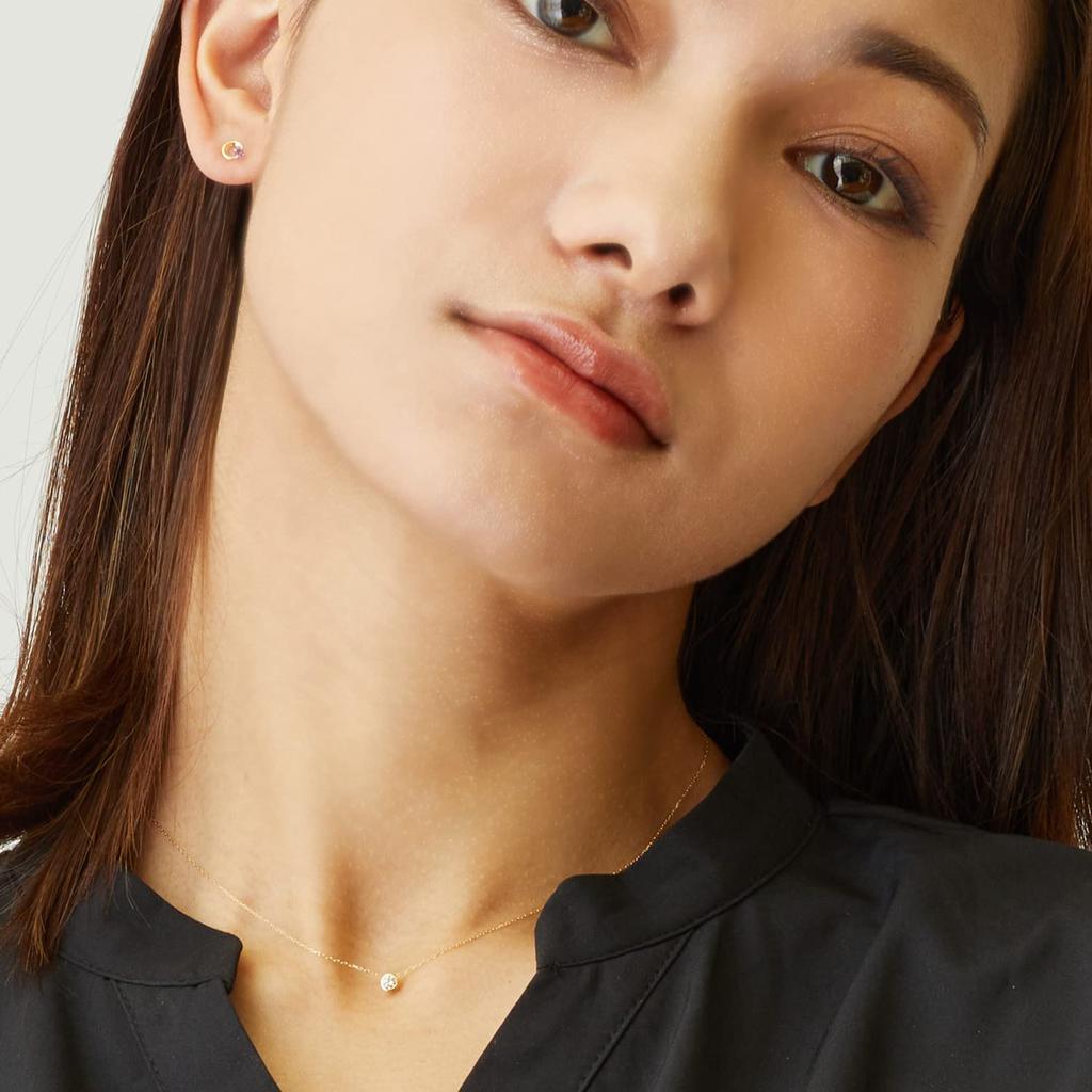 Necklace Sunny Diamond Fukurin Yellow Gold K18YG 18K [Lara Christie] 0.1ct Lp51-0007-yg