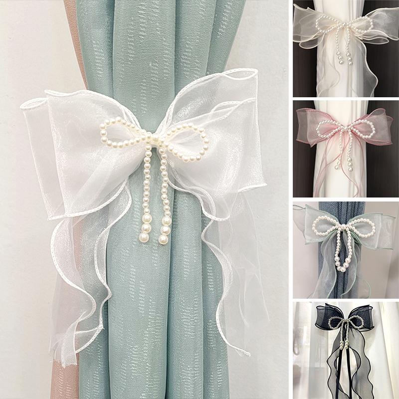INS Подхваты для штор с бантом Оконные шторы Веревка для связывания Белые ремни для оконных штор Украшения для сумок Декор для штор Аксессуары