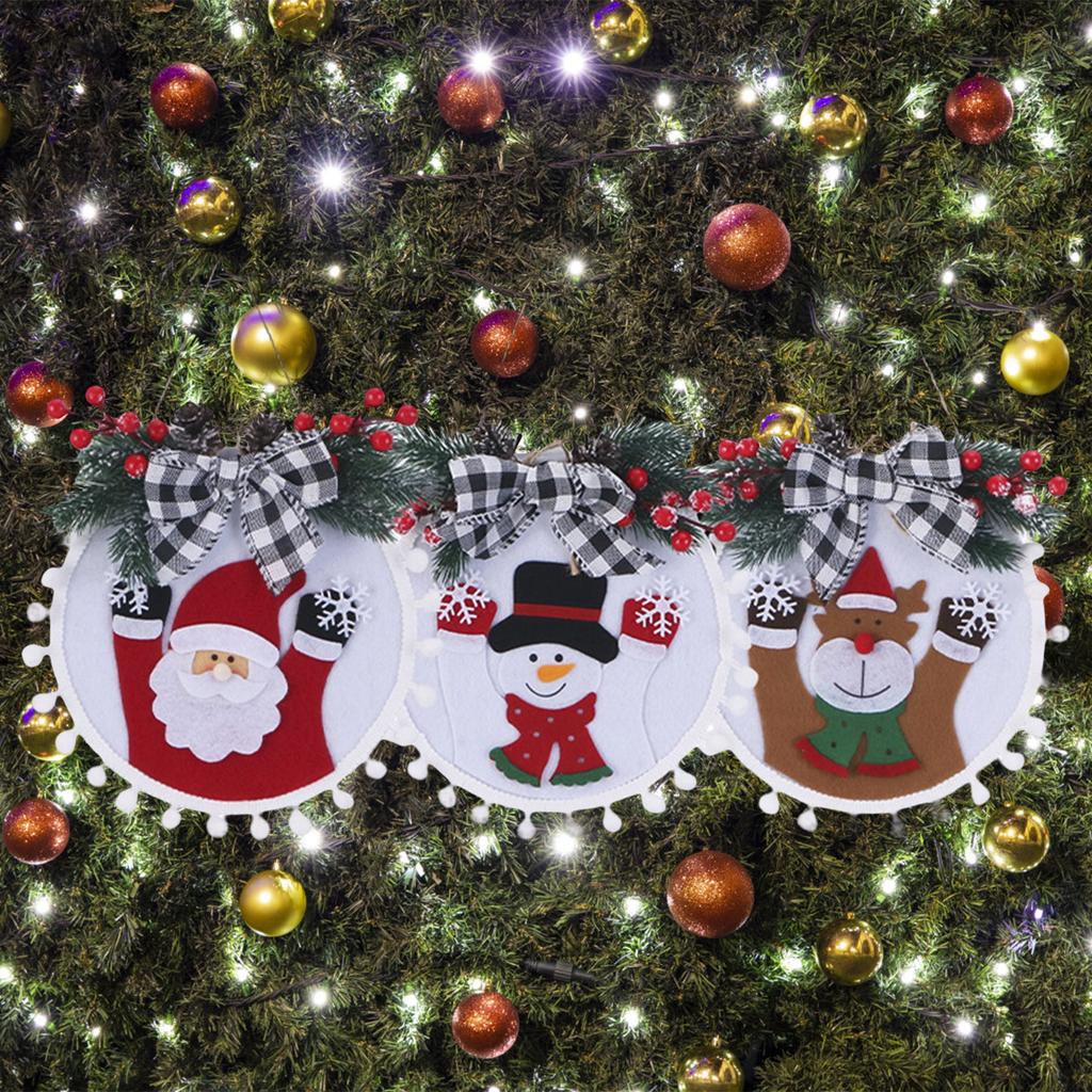 Christmas Tree Garland Pendant Soft Comfortable Pendant with Lanyard for Christmas Party Room Decoration