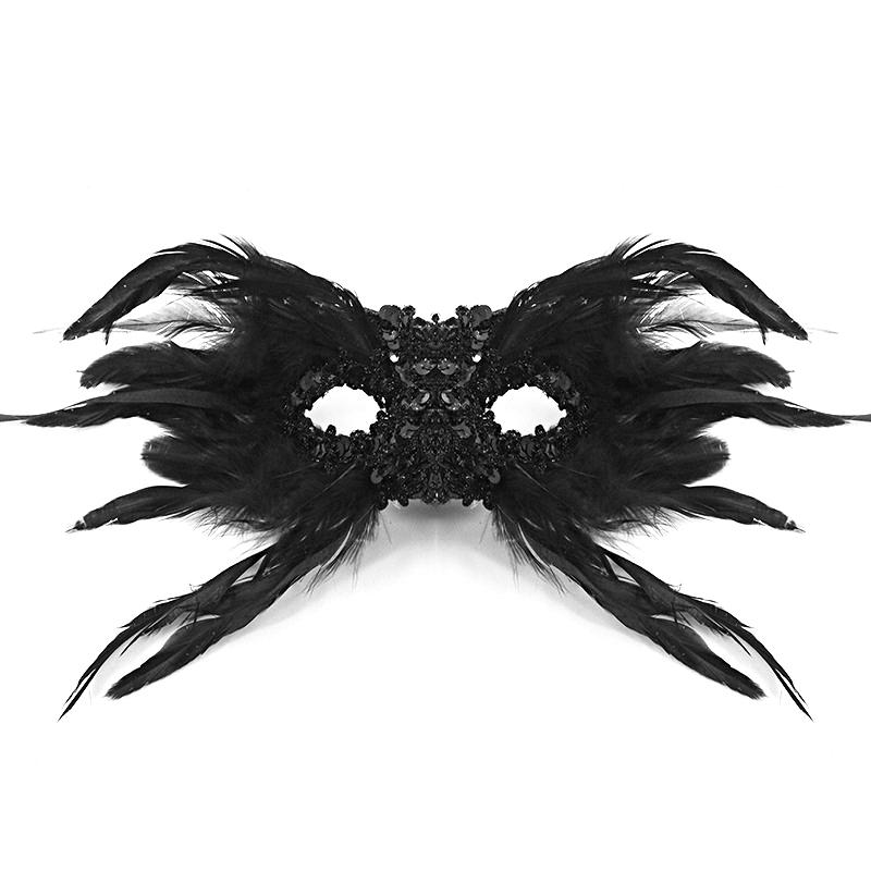 1 шт. готический стиль бальный костюм аксессуар Хэллоуин блестки дизайн перо маска венецианский маскарад
