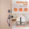 Front Door Handle and Deadbolt Set, Antique Copper Front Door Lock Set with Interior Knob, Adjustable Hole Spacing Single Cylinder Handleset, for