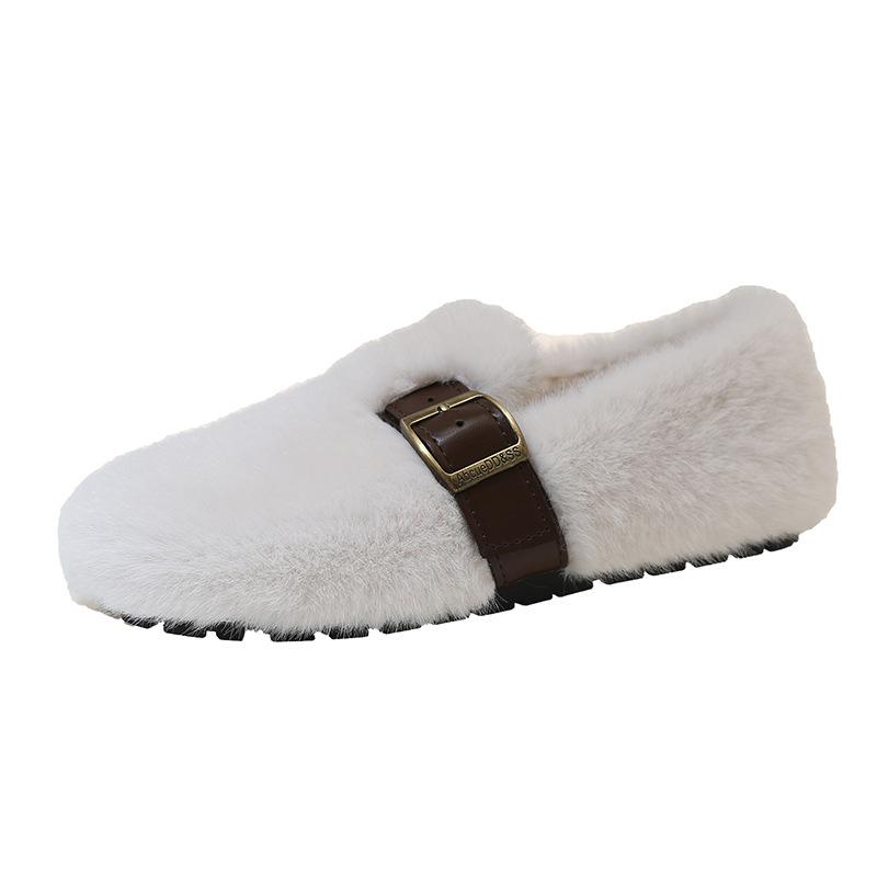 Туфли Мао Мао Женские Зимние Новые Туфли Дуду На Плоской Подошве Плюшевые Теплые Сказочный Ветер Хлопковые Туфли Женские